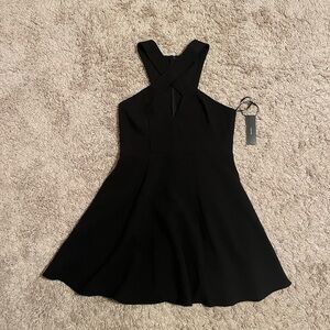 NWT Lulus Norma Black Skater Dress